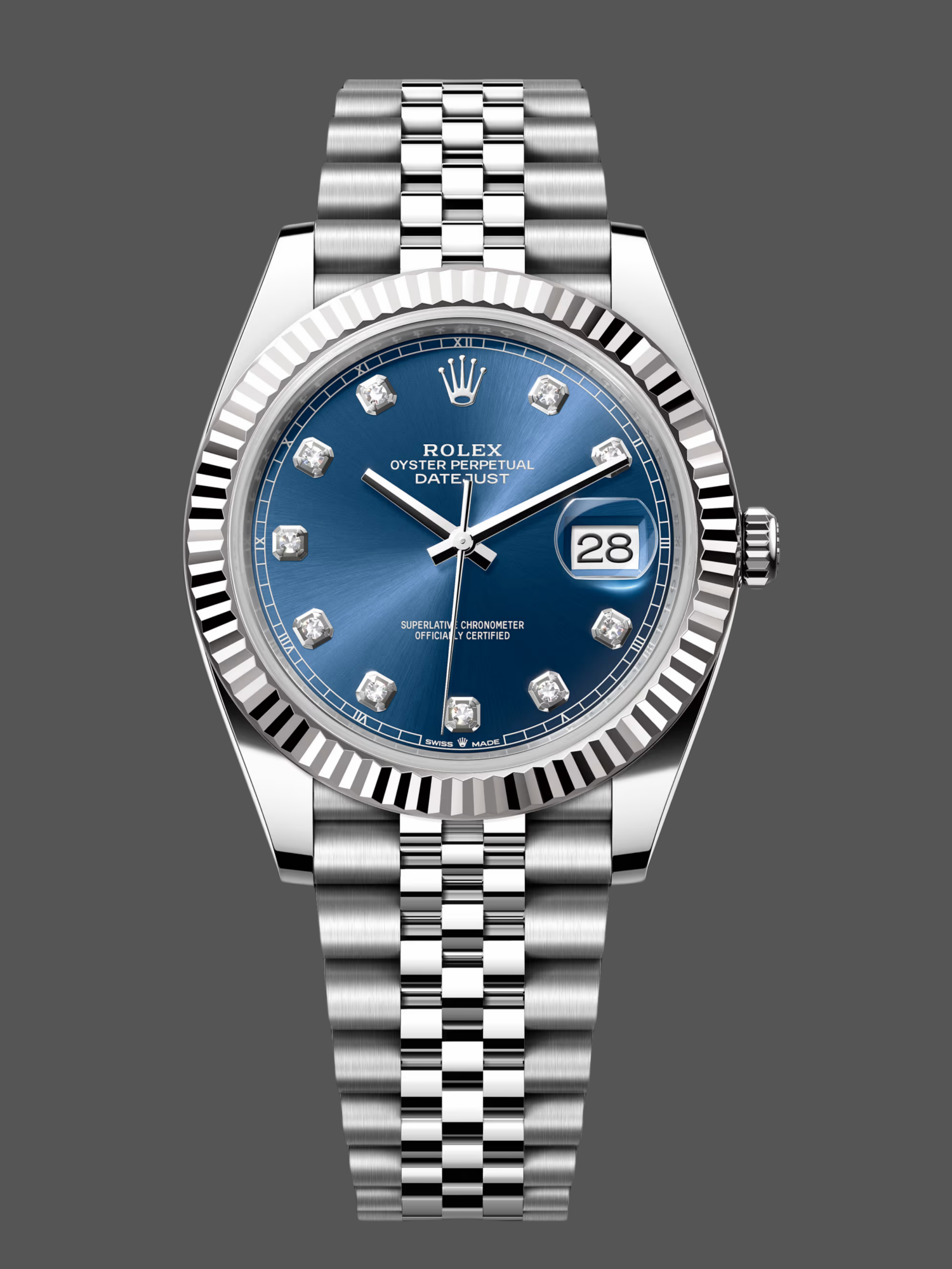 Replica Rolex Datejust 41 White Gold Blue Dial 126334 0016