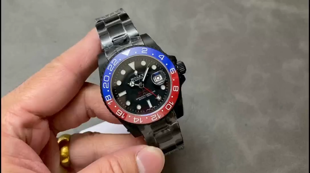 Replica Rolex GMT Master II 40mm Pepsi 126710blro 0002 Black Dial