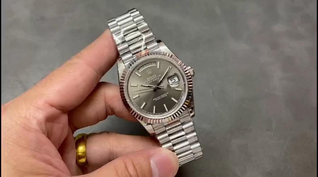 Replica Rolex Day Date 40 18K White Gold Slate Dial M228239 0060 Men's Watch