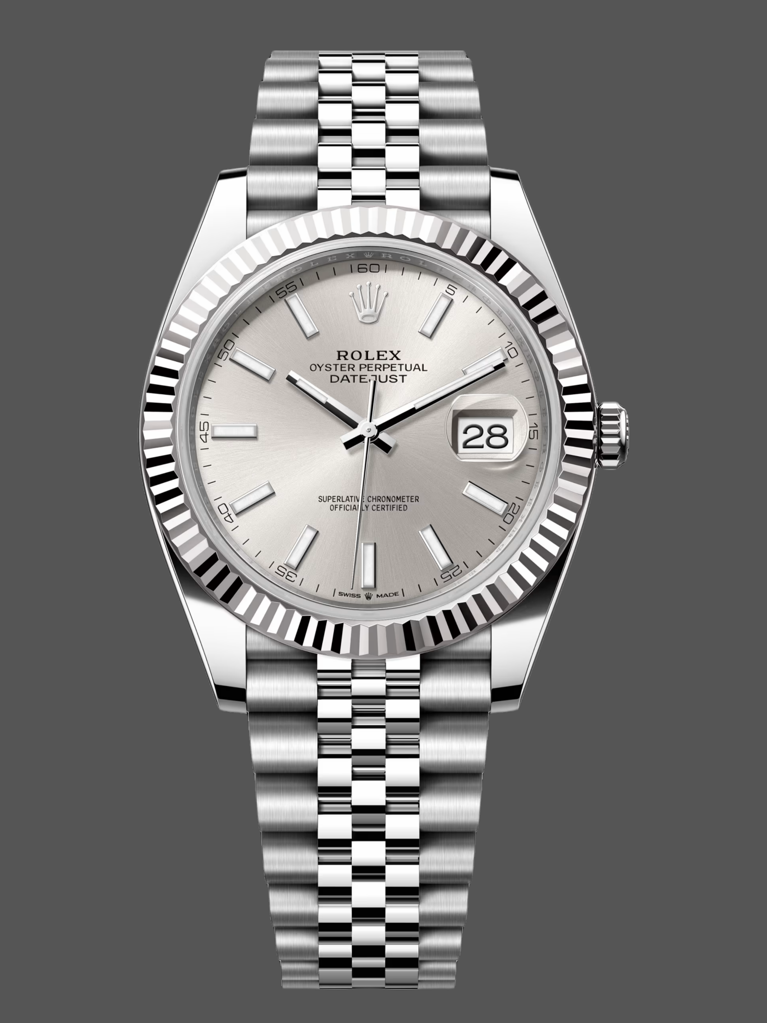 Replica Rolex Datejust 41mm Stainless Steel 126334 0004 Silver Index Jubilee Mens Watch