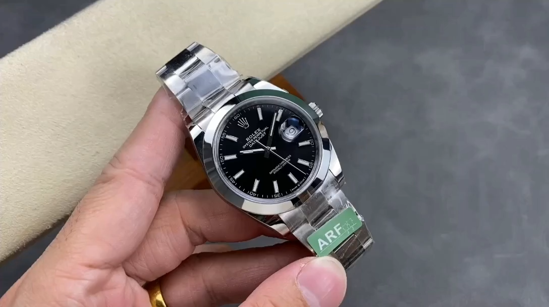 Replica Rolex Datejust 41mm Black Index Oyster Stainless Steel 126300 0011 Men's Watch