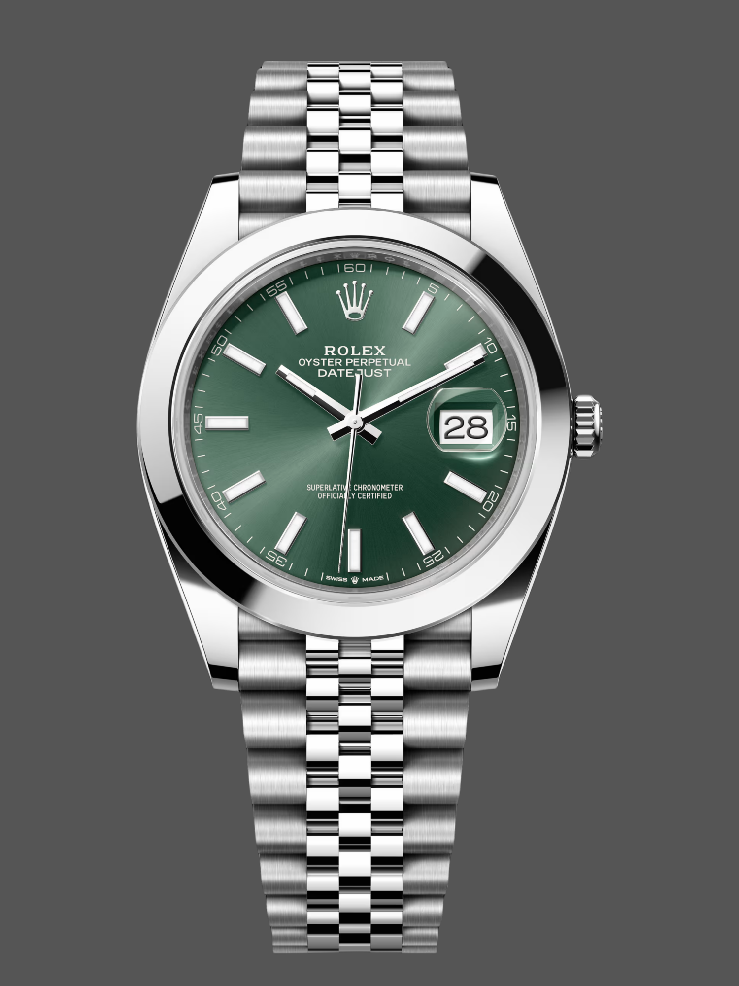Replica Rolex DateJust 41mm m126300 0020 Oystersteel Jubilee Mint Green Dial