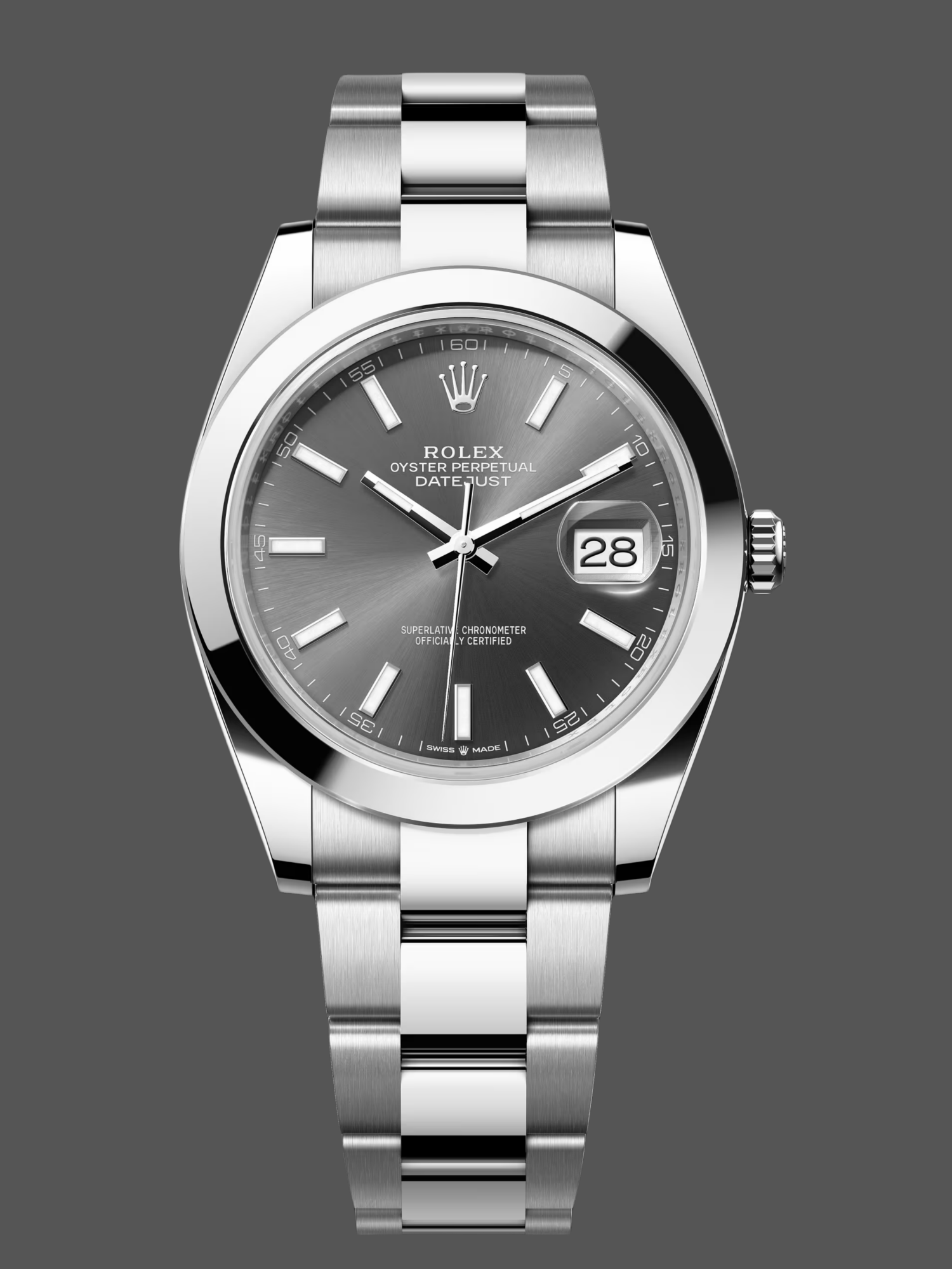 Replica Rolex Datejust 41 Stainless Steel Slate Dial M126300 0007 Men's Watch