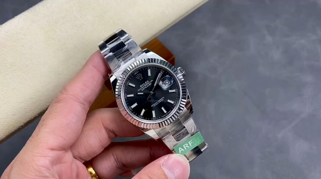 Replica Rolex Datejust 41 White Gold Fluted Bezel Slate Dial Oyster M126334 0013 Men's Watch