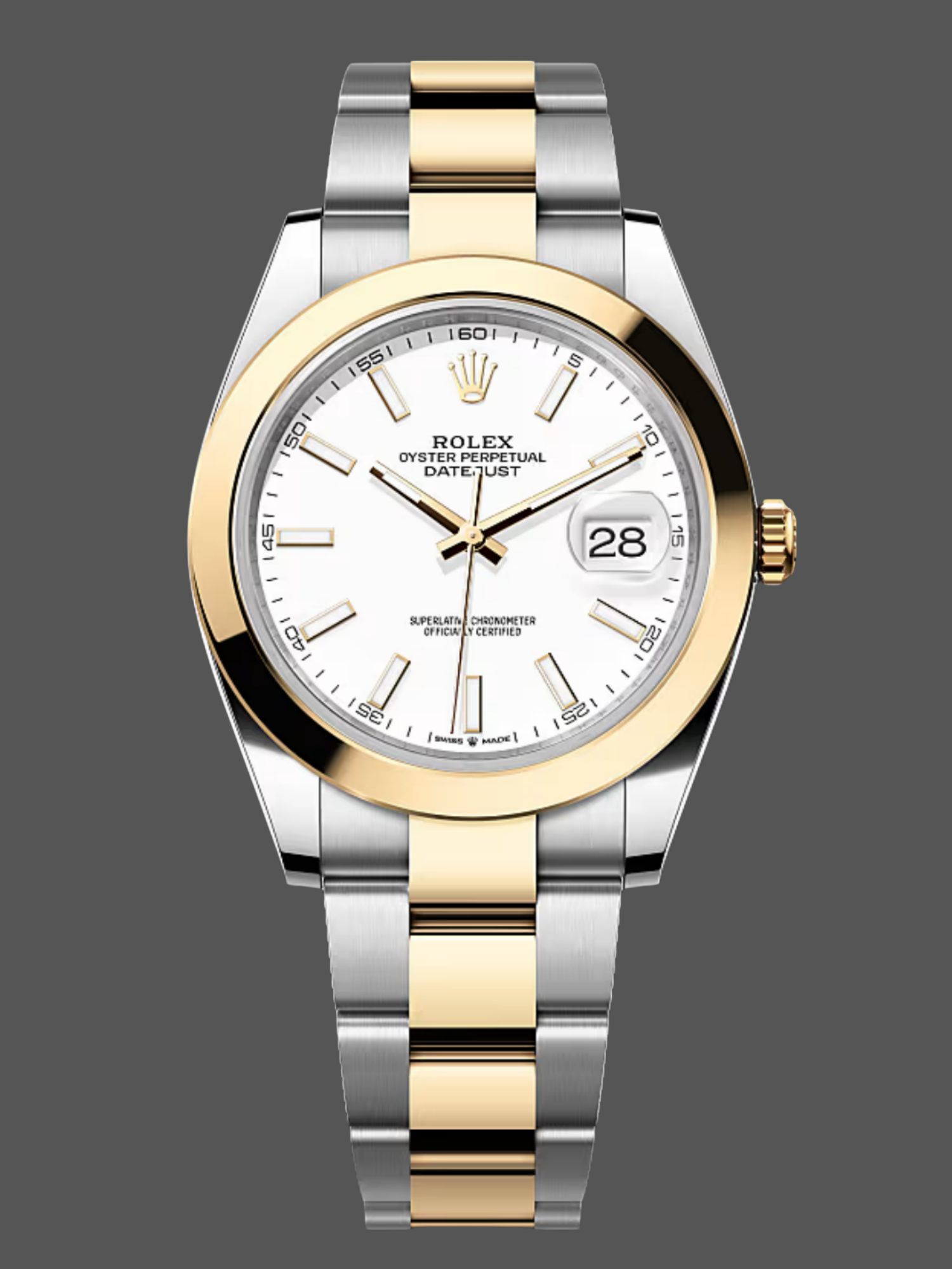 Replica Rolex Datejust 41 m126303 0015 Two Tone White Dial Men's Watch