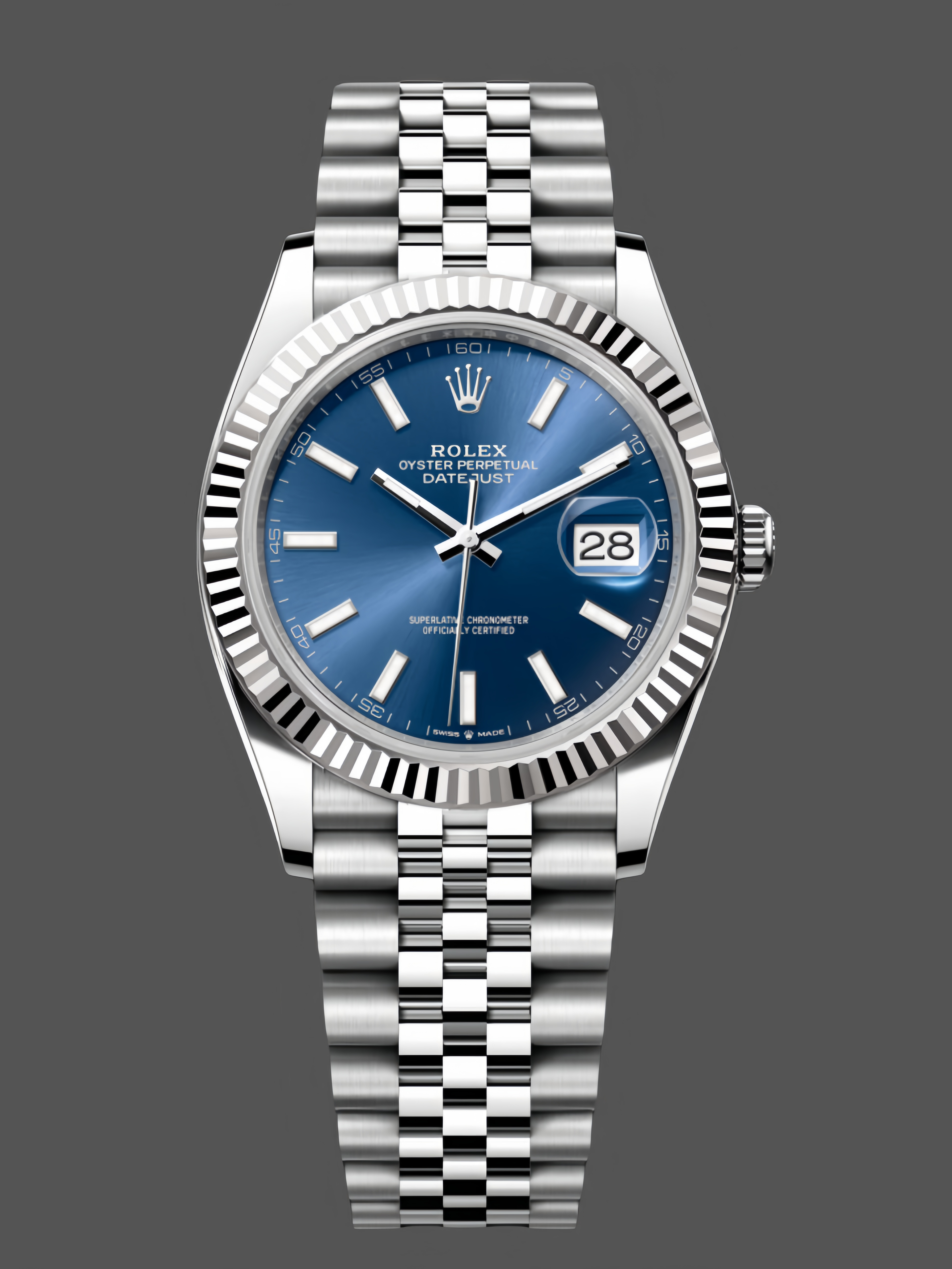 Replica Rolex Datejust 31 Fluted Bezel Blue Dial m278274 Women's Watch