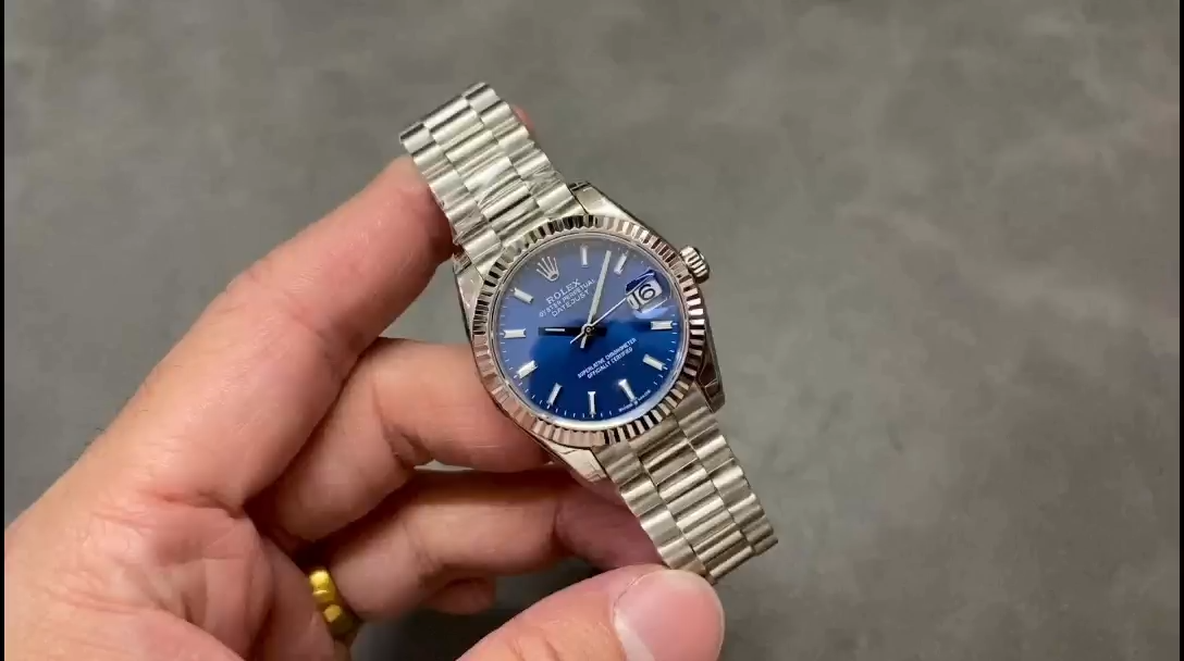Replica Rolex Datejust 31 Fluted Bezel Blue Dial m278274 Women's Watch