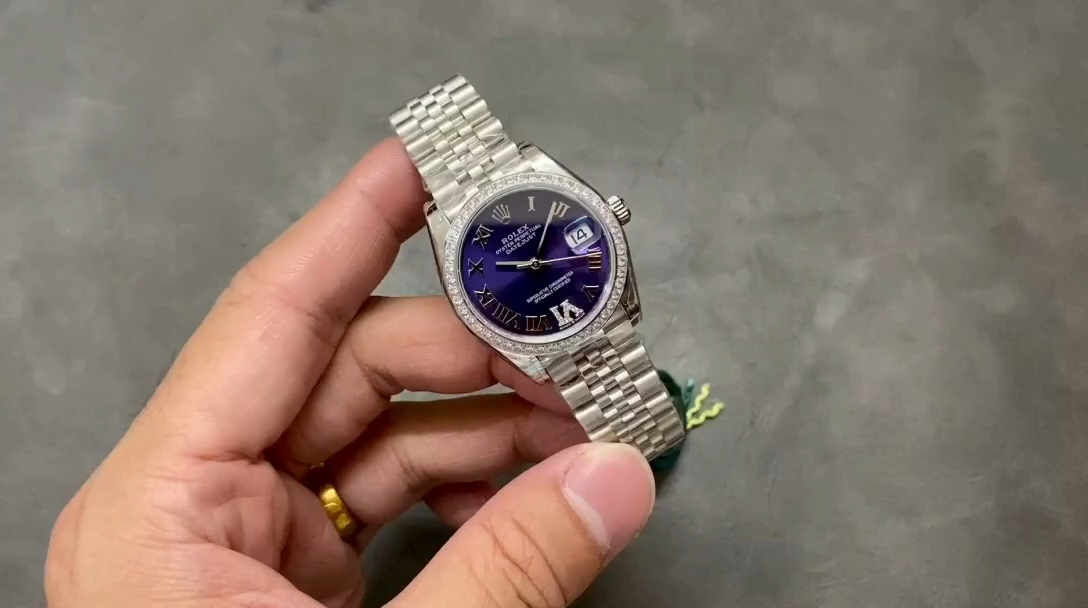 Replica Rolex Datejust 31mm Stainless Steel 278384RBR 0030 Aubergine VI Jubilee Women's Watch