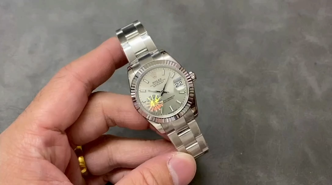 Replica Rolex Datejust 31 Stainless Steel and White Gold Silver Dial M278274 0011 Women's Watch
