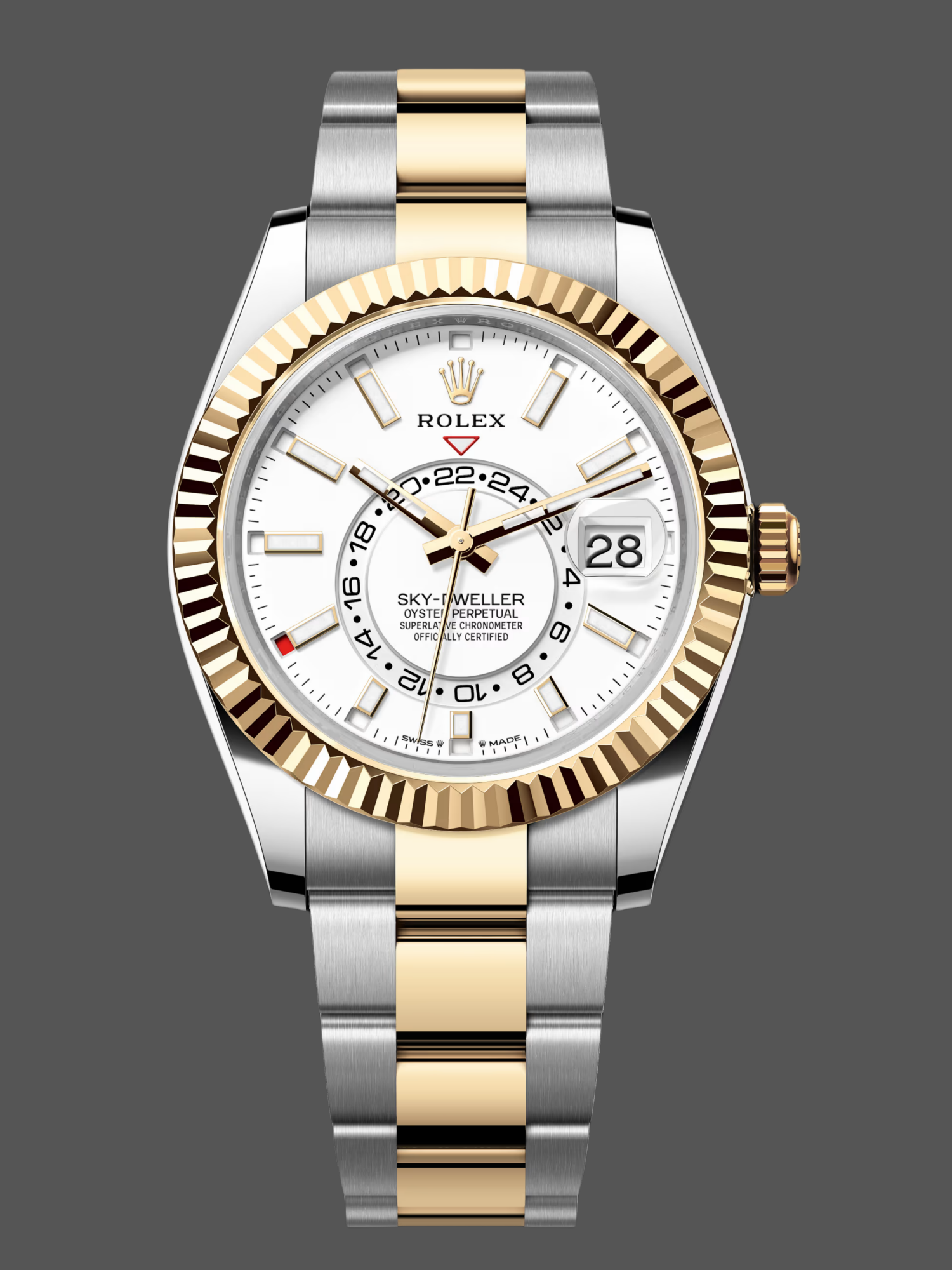 Replica Rolex Sky Dweller 42mm White Dial Stick Markers m336933 0005 Men's Watch