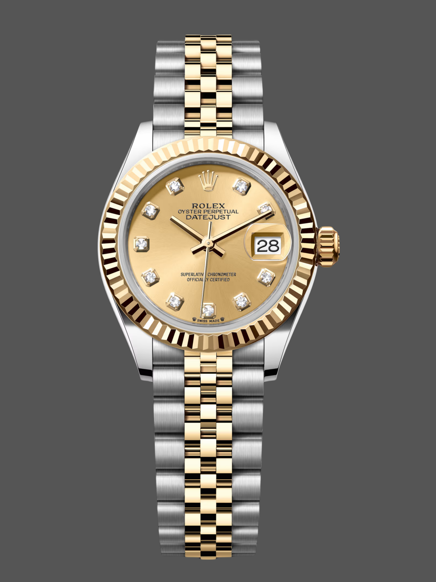 Replica Rolex Datejust 28mm Stainless Steel and Yellow Gold m279173 0011 Women's Watch