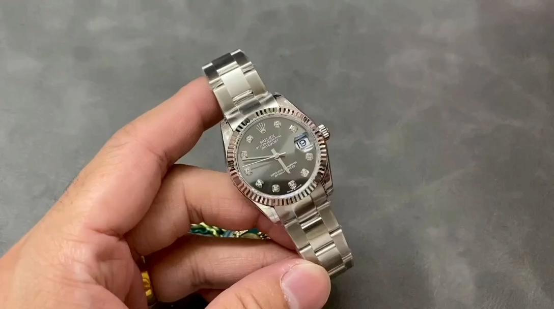 Replica Rolex Datejust 31 Stainless Steel and White Gold Grey Dial M278274 Women's Watch
