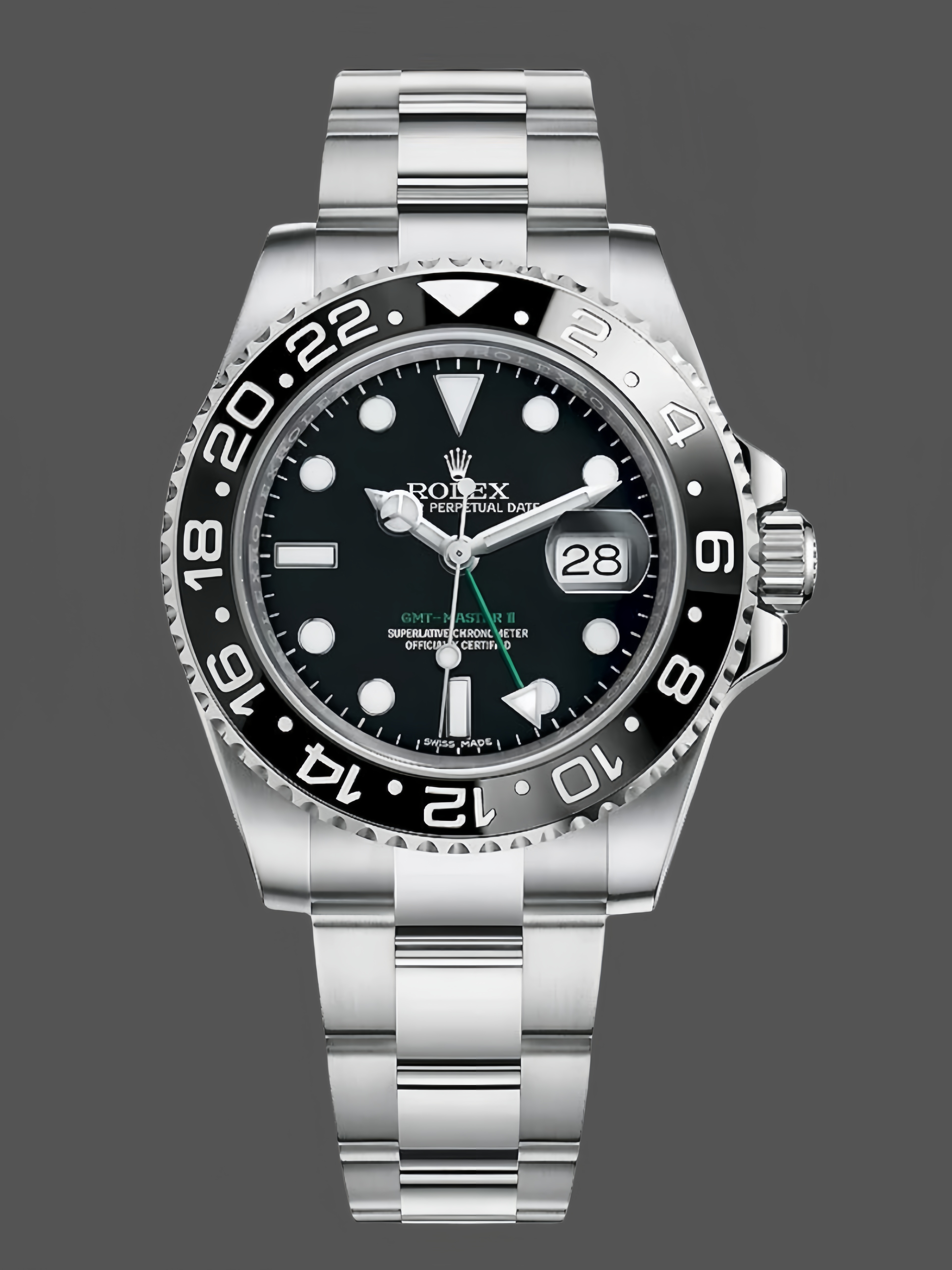 Replica Rolex GMT-Master II 40mm Black Bezel 116710LN Men's Watch