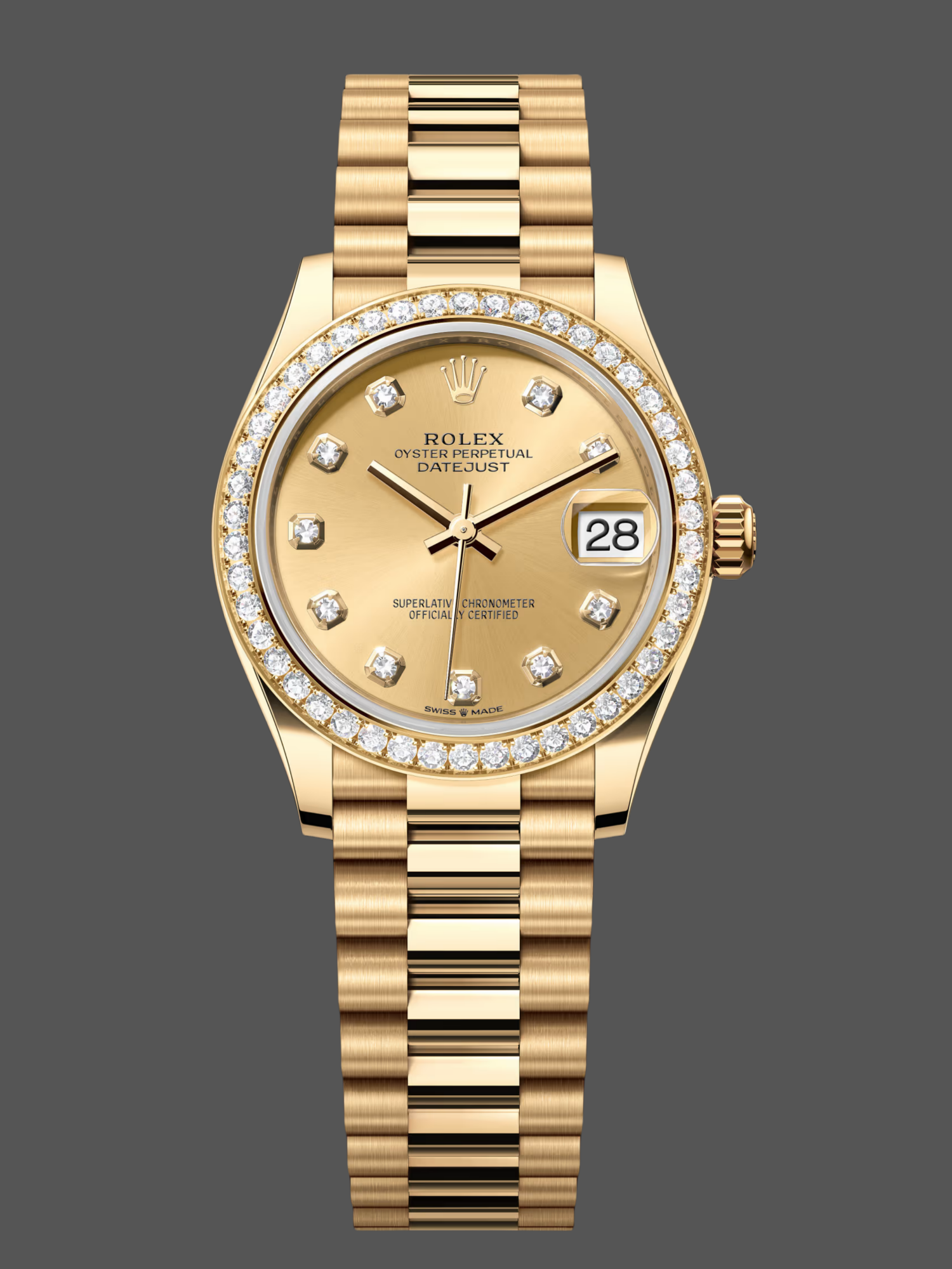 Replica Rolex Datejust 31 Yellow Gold Champagne Dial 278288RBR 0005 Women's Watch
