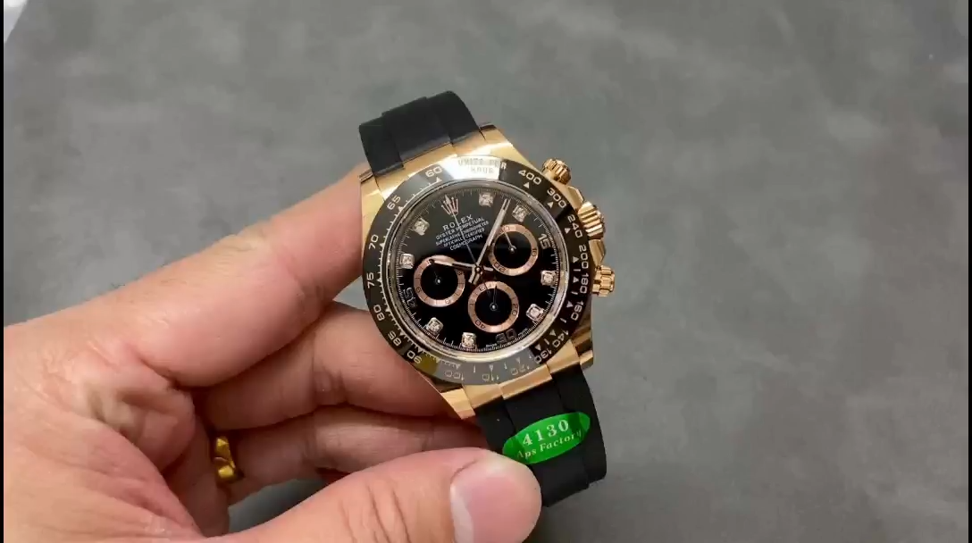 Replica Rolex Cosmograph Daytona Rose Gold Case Black Dial 116515ln 0057