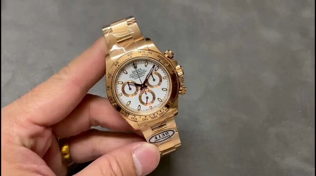 Replica Rolex Daytona 126508 18K Rose Gold White Dial Men's Watch