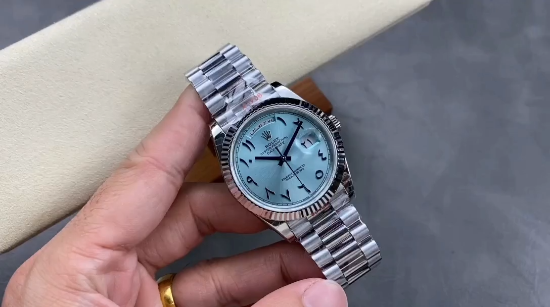 Replica Rolex Day Date 40 228236 Platinum Ice Blue Dial Men's Watch