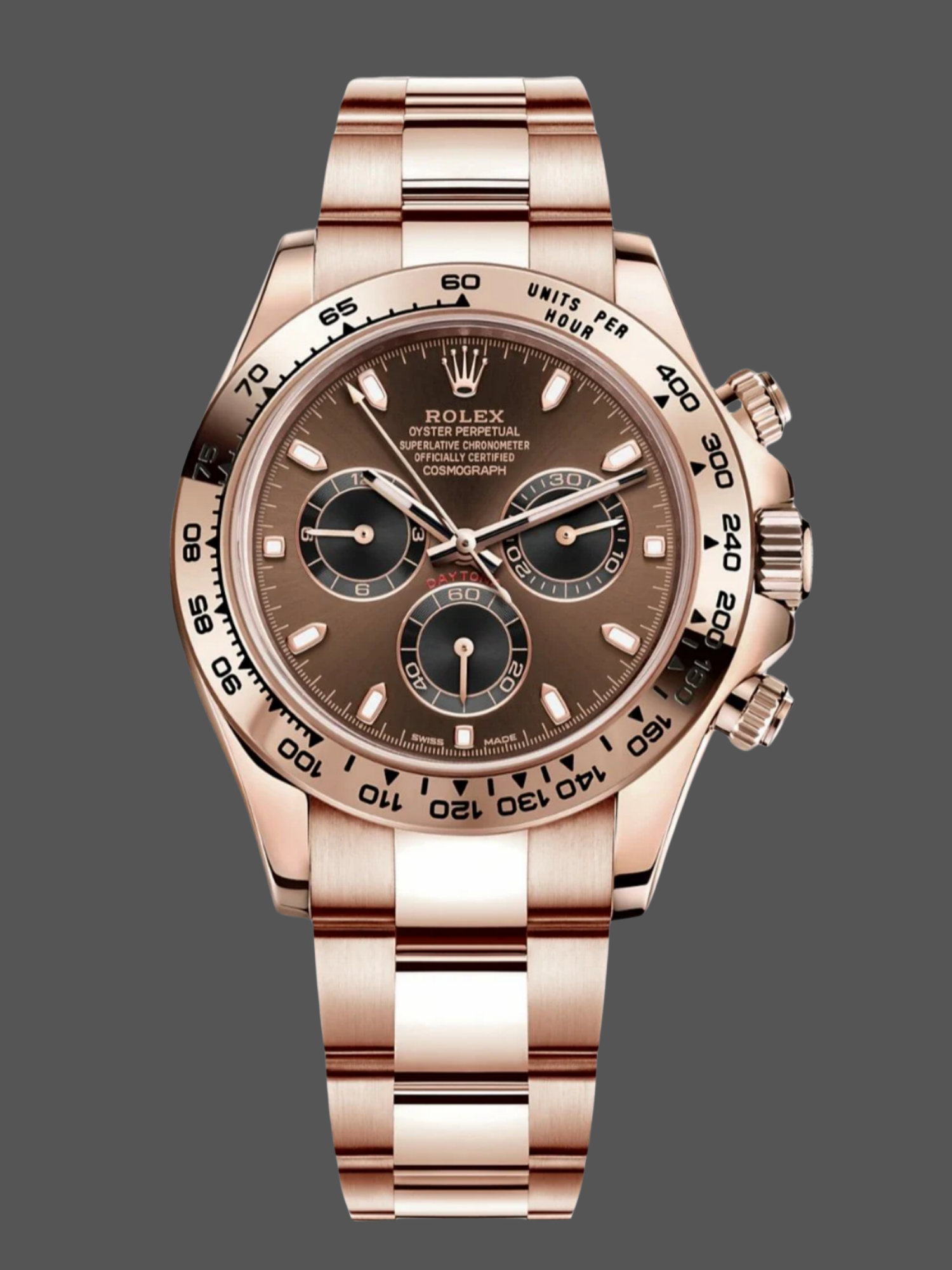 Replica Rolex Cosmograph Daytona 40mm Everose Chocolate Dial 116505 Men's Watch
