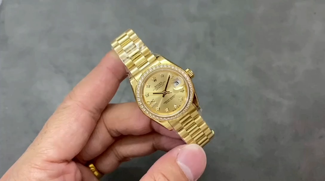 Replica Rolex Datejust 28 Solid 18K Yellow Gold 279138RBR 0006 Women's Watch