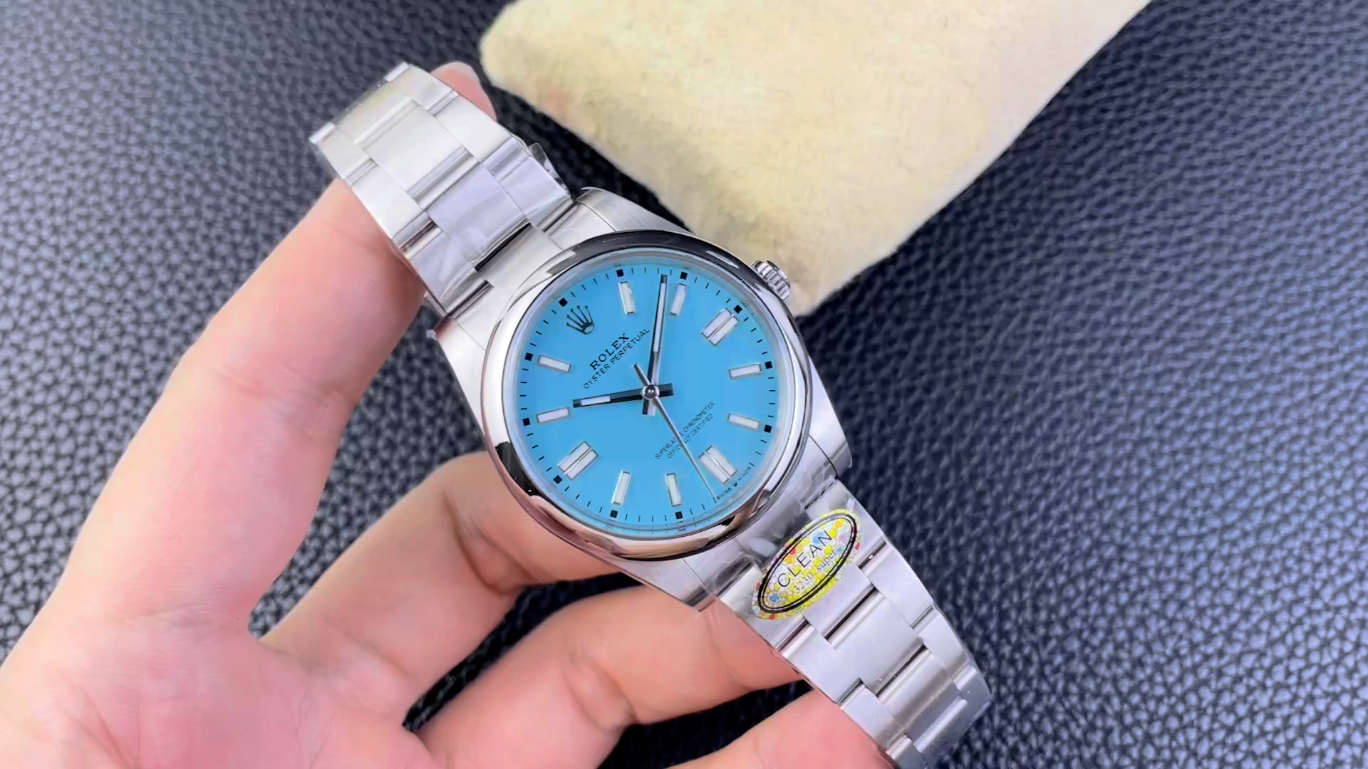 Replica Rolex Men's Oyster Perpetual 41 Turquoise Dial m124300 0006 Men's Watch