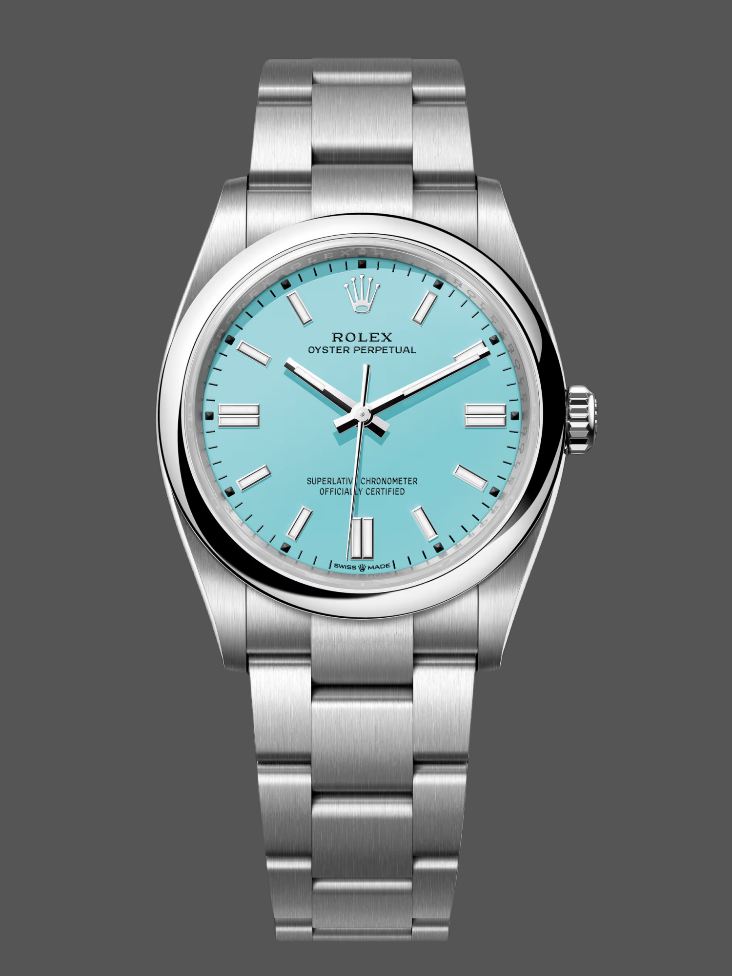 Replica Rolex Men's Oyster Perpetual 41 Turquoise Dial m124300 0006 Men's Watch