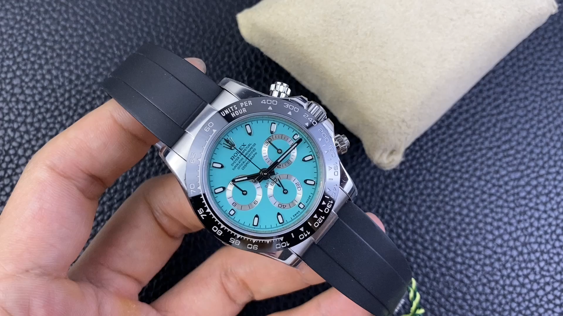 Replica Rolex Daytona 40mm Ice Blue Ceramic Bezel 4 116519LN Men's Watch