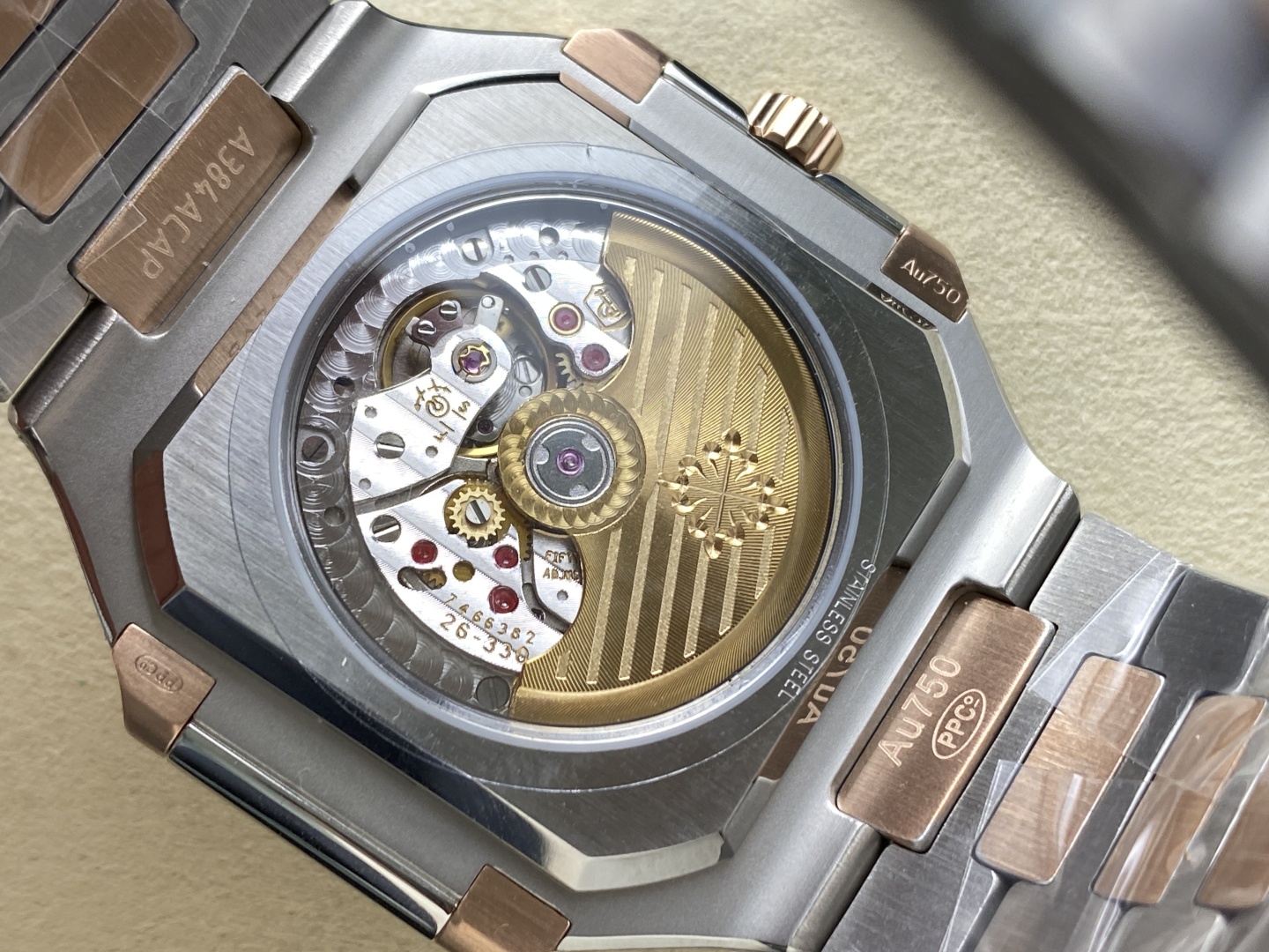 Patek Philippe Cubitus 5821/1AR-001 Stainless Steel Rose Gold Blue Dial Men's Watch