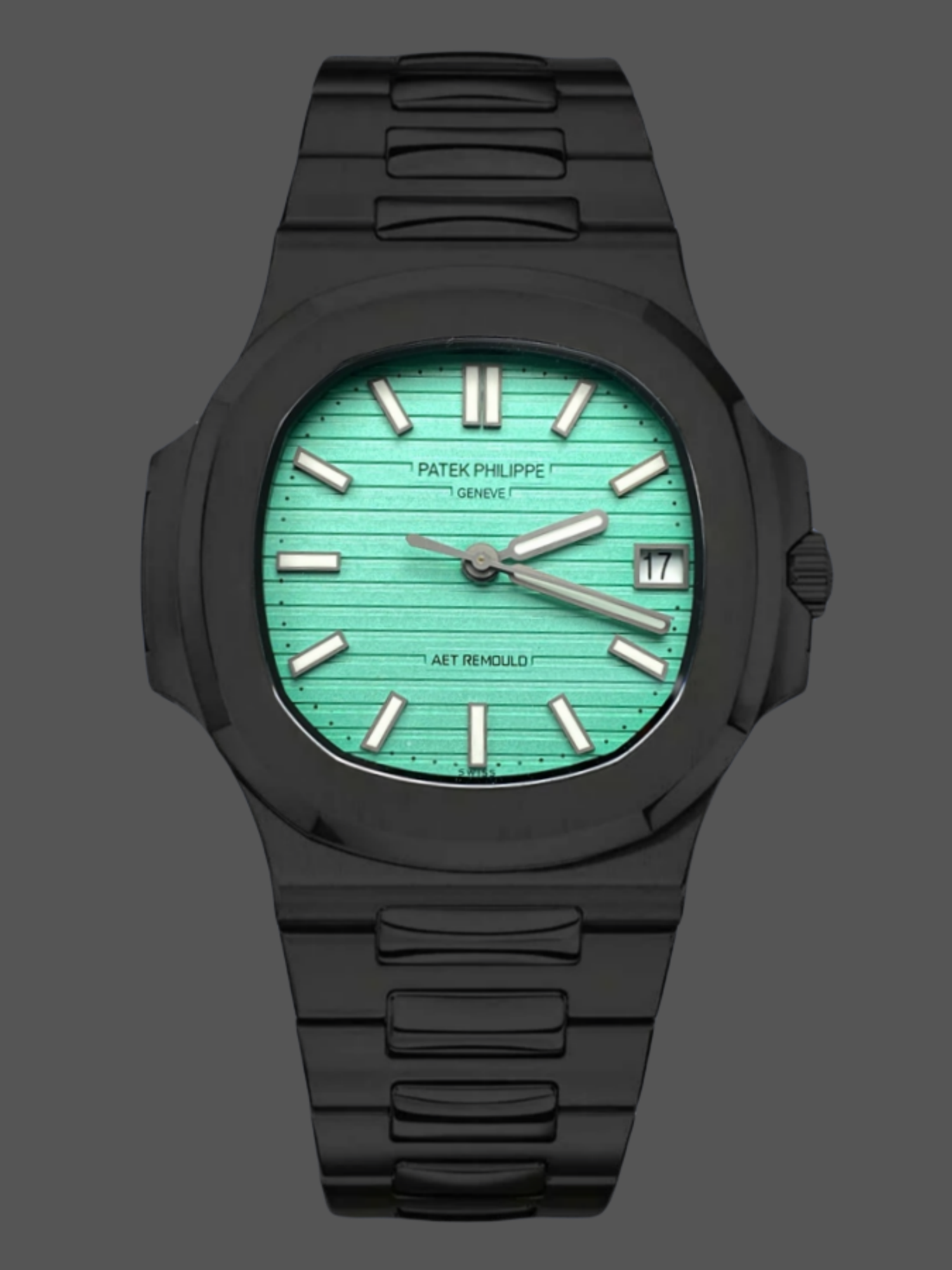 Replica Patek Philippe Nautilus 5711 AET Green Dial Black Ceramic 40mm Men's Watch