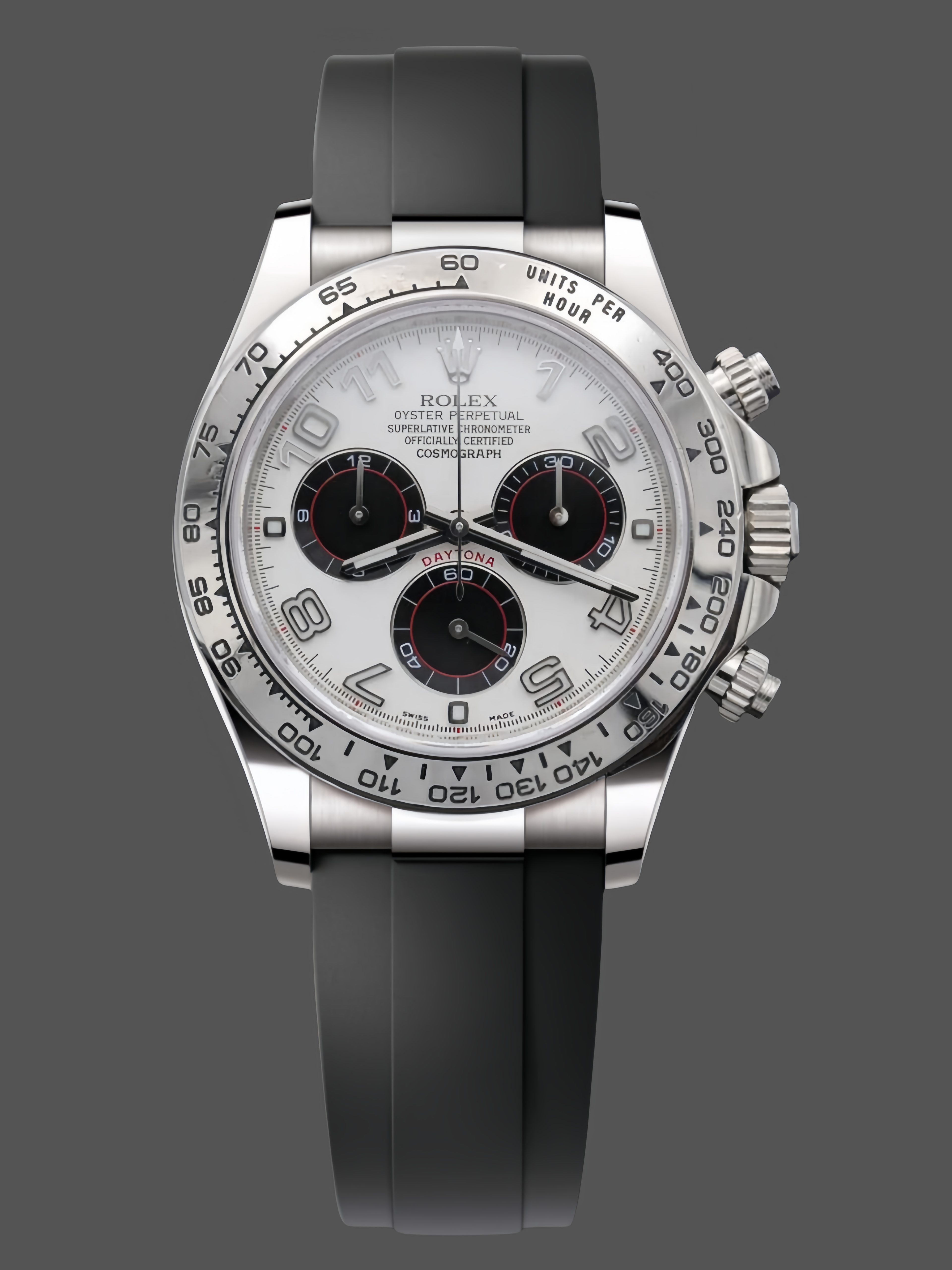 Replica Rolex Cosmograph Daytona White Gold Case Panda Dial 116519 Men's Watch