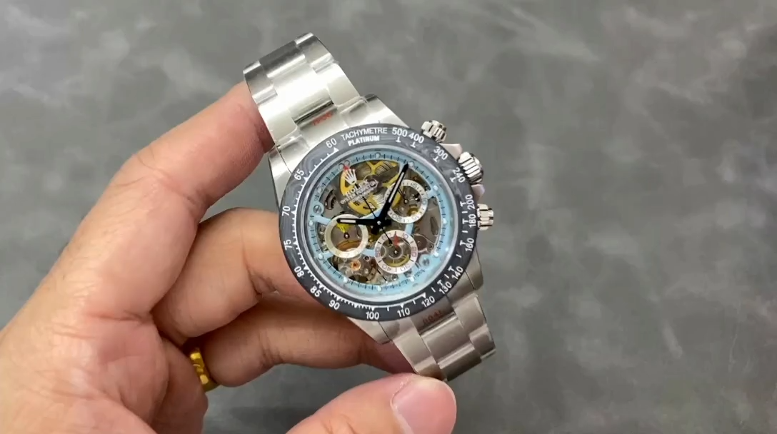 Replica Daytona Daytona Artisans De Geneve Carbon Fiber Bezel Colorful Skeleton Dial 116500LN