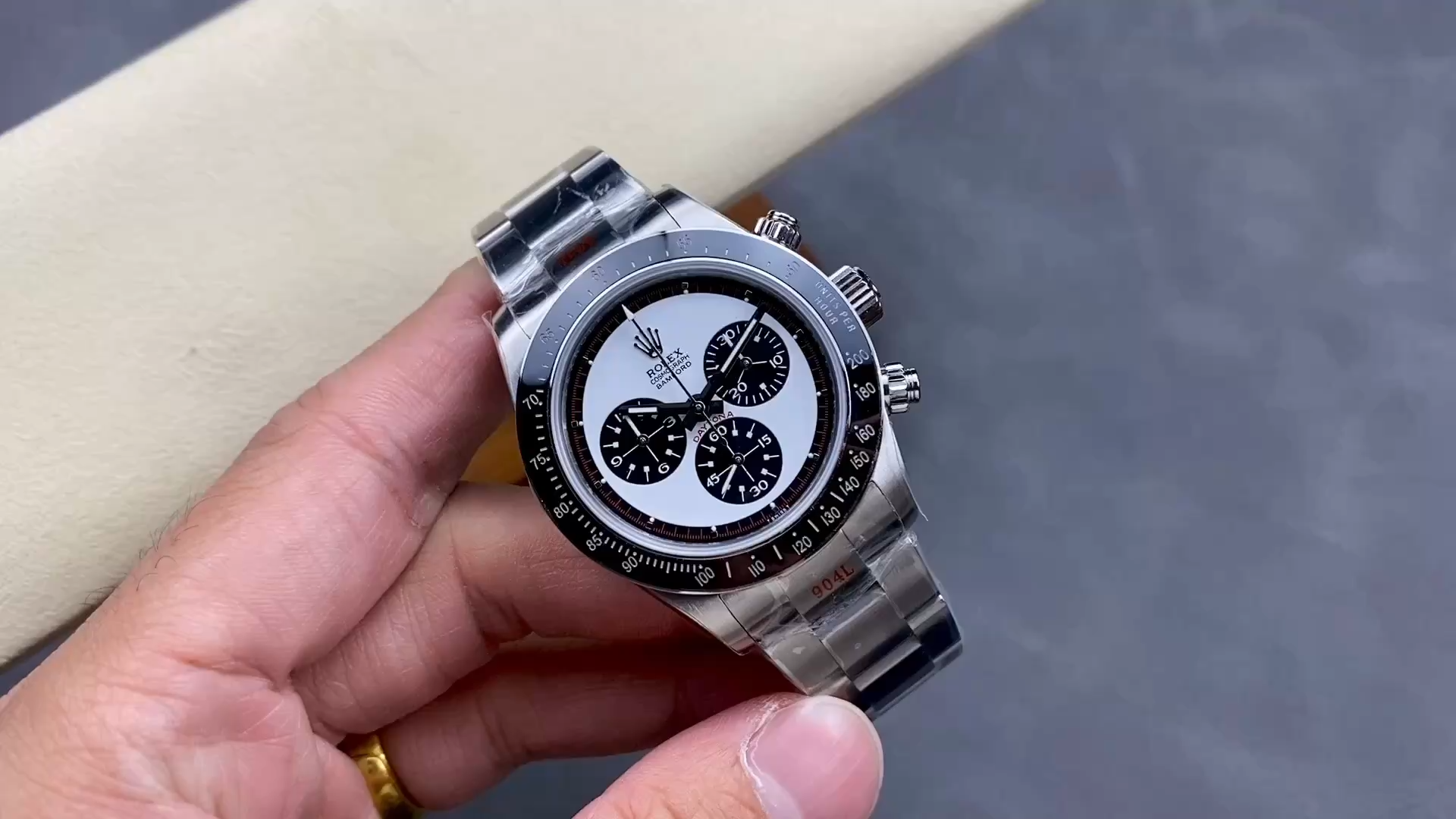 Replica Rolex Cosmograph Daytona 116520 Bamford Paul Newman White Dial Steel 40mm Men's Watch