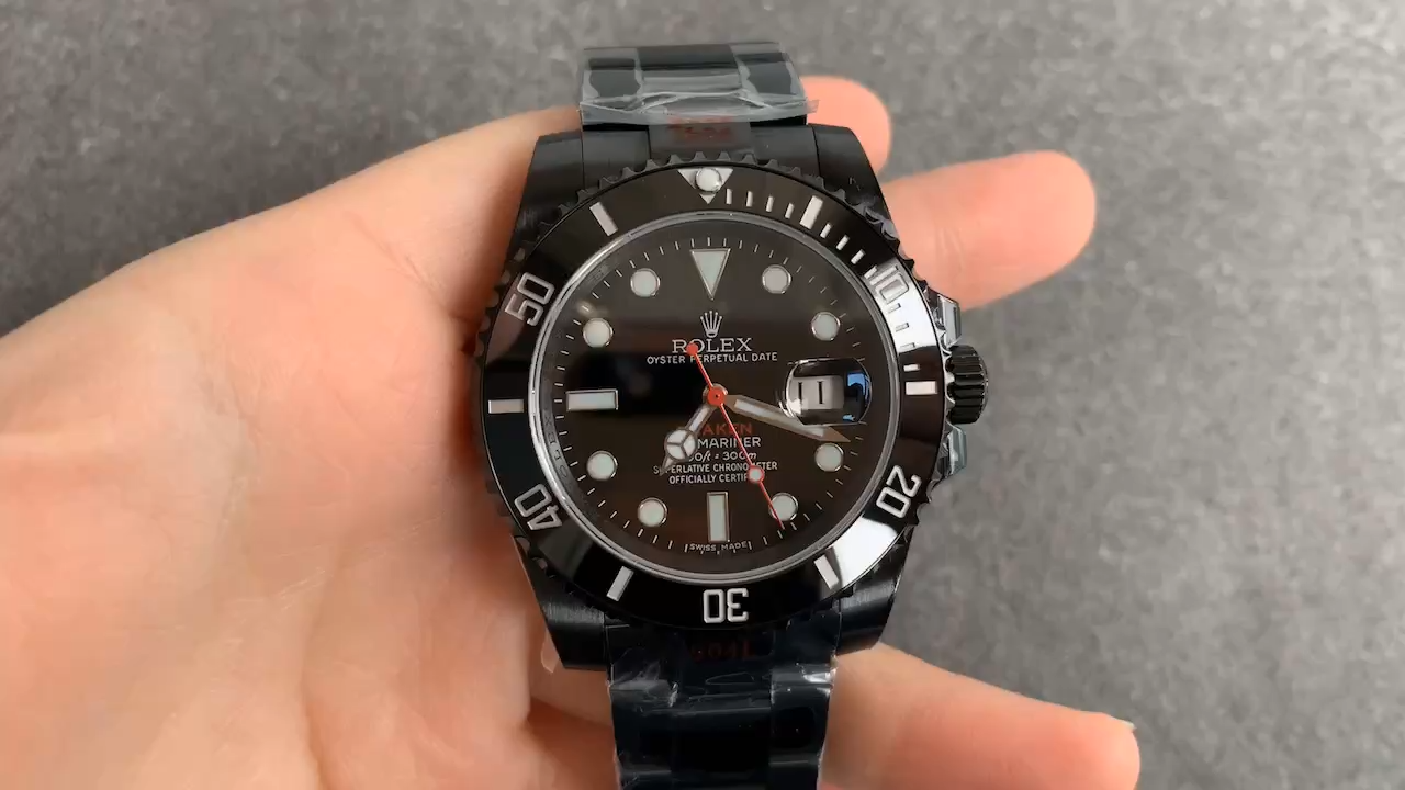 Replica Rolex Submariner Blaken Black PVDDLC Coated Stainless Steel 40mm 116610LN