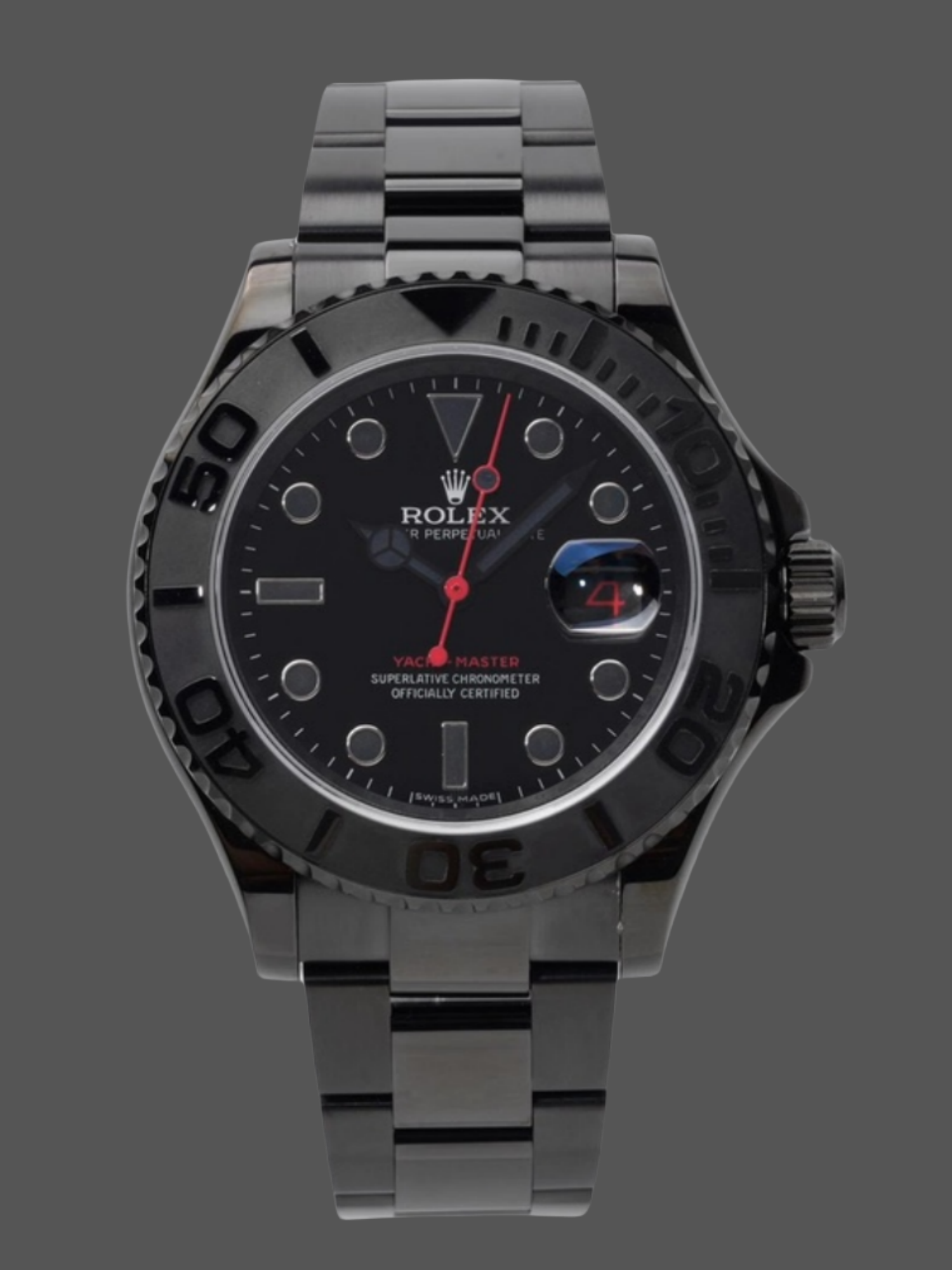 Replica Rolex Yacht Master Triple Red Titan Black 116622 40MM Men's Watch