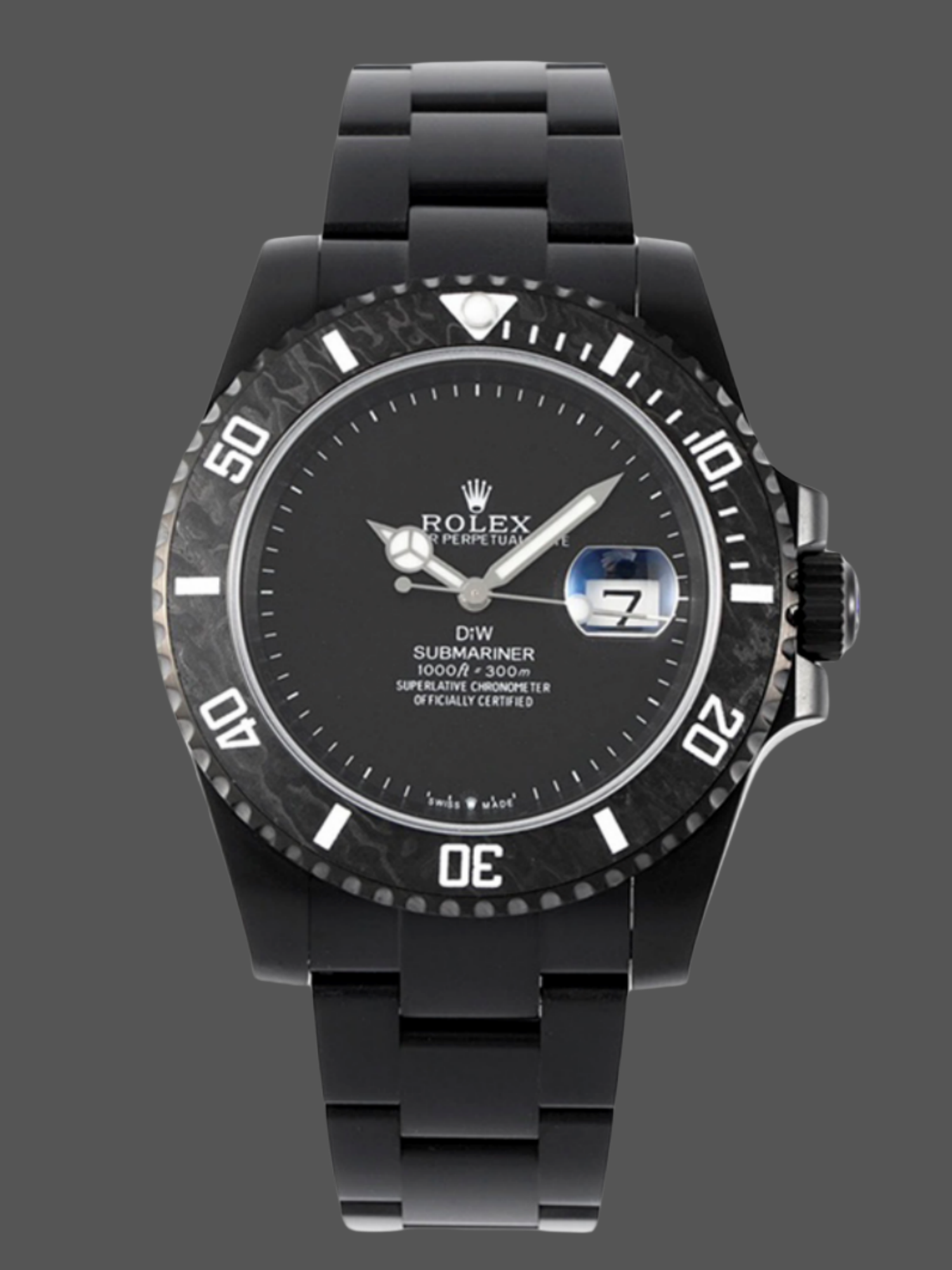 Replica Rolex Submariner DIW Edition Parakeet Carbon Fiber Bezel 116610LB Black Dial