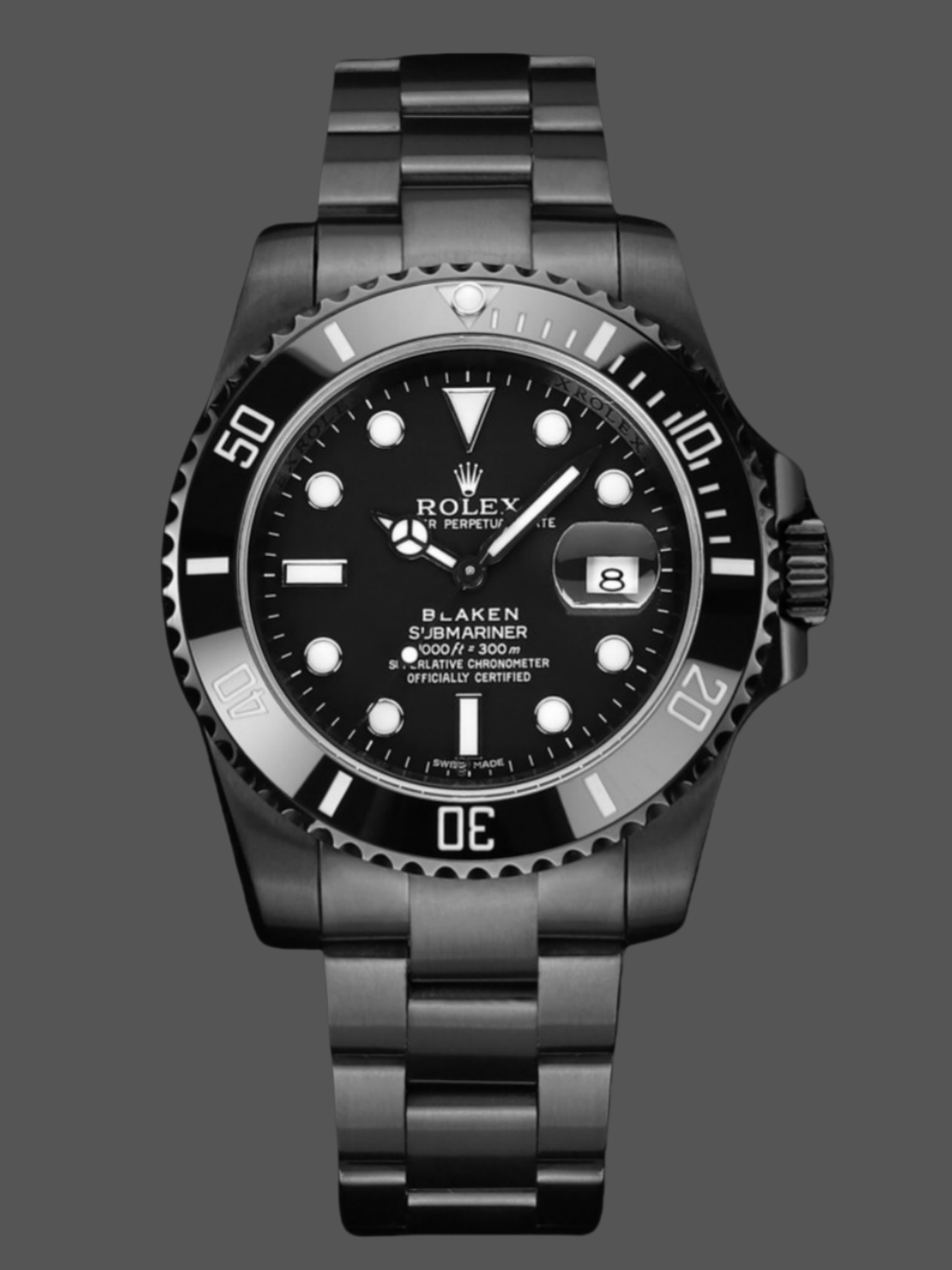 Replica Rolex Submariner Date Black PVDDLC Coated Stainless Steel 40mm 116610LN