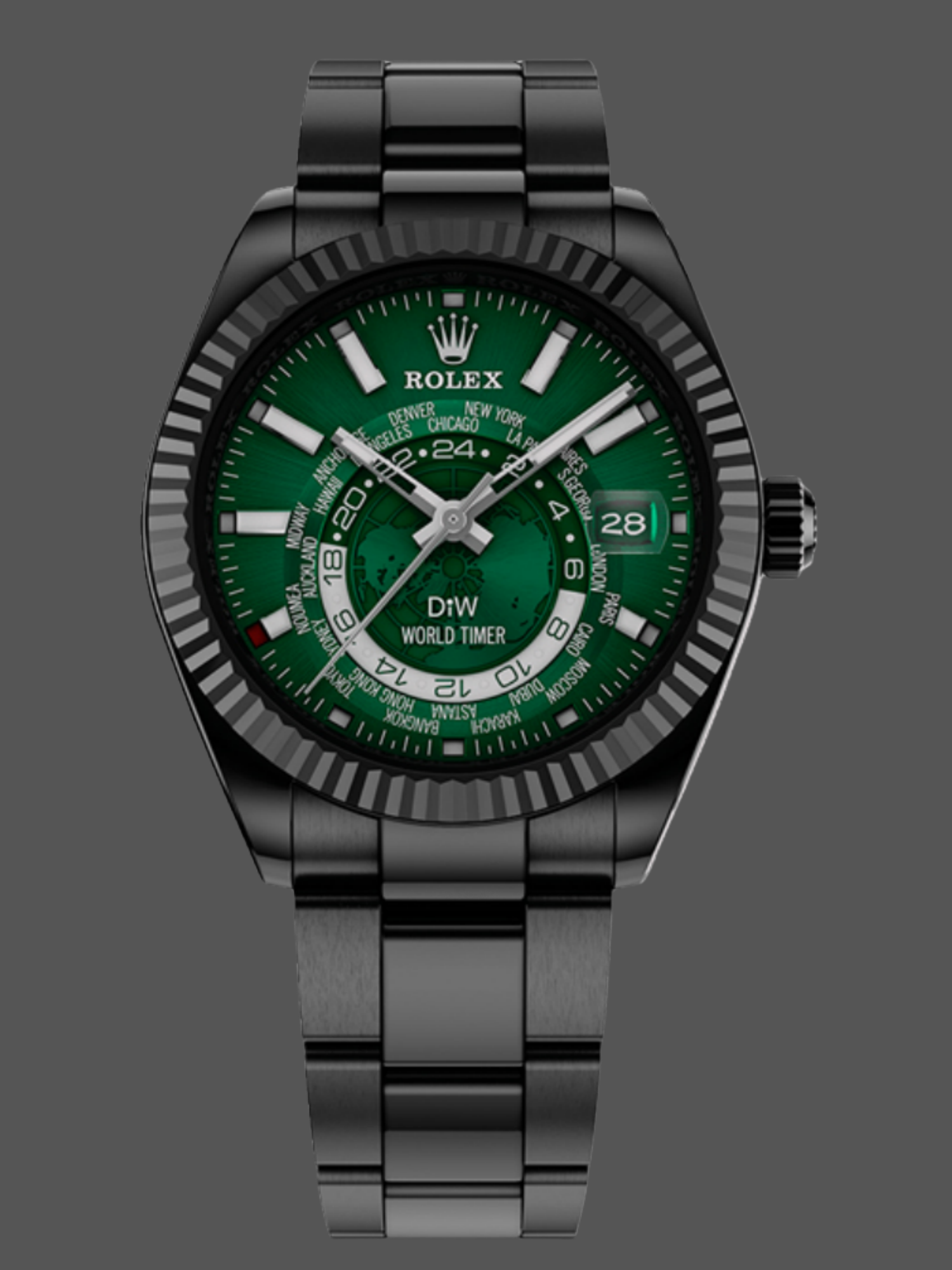 Replica Rolex DiW Sky Dweller 326934 Green Dial 40MM Men's Watch