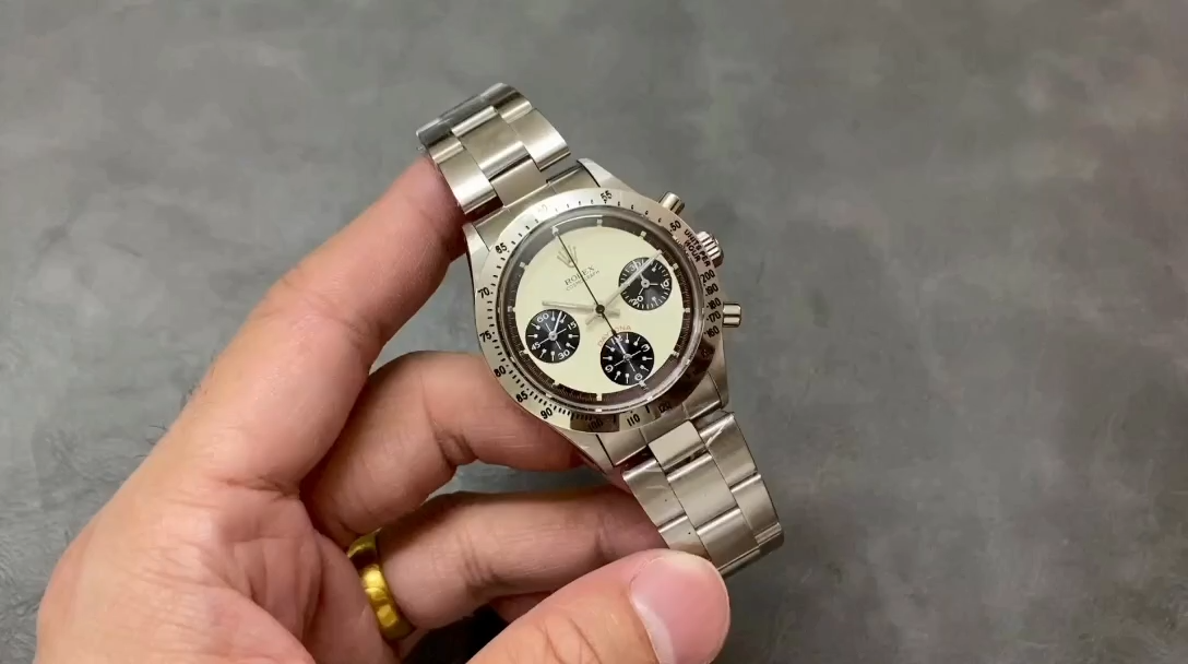 Replica Rolex Daytona 6239 Stainless Steel White & Black Dial Vintage Men's Watch