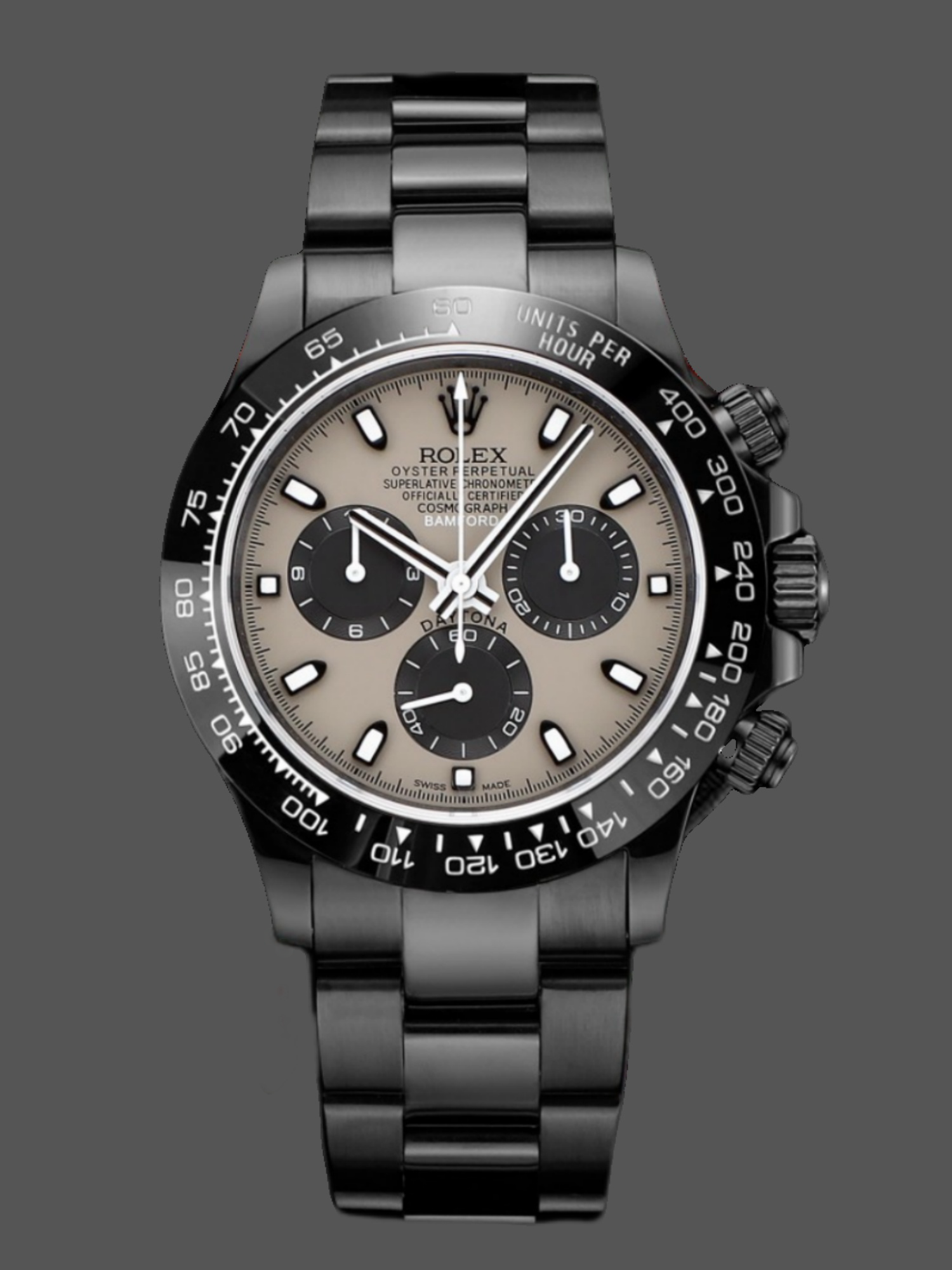 Replica Rolex Daytona Blaken PVD Limited Edition Grey Dial 40MM Men's Watch