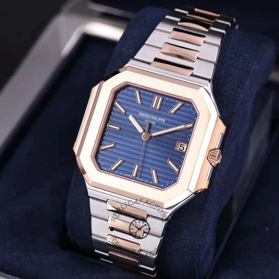 Patek Philippe Cubitus 5821/1AR-001 Stainless Steel Rose Gold Blue Dial Men's Watch