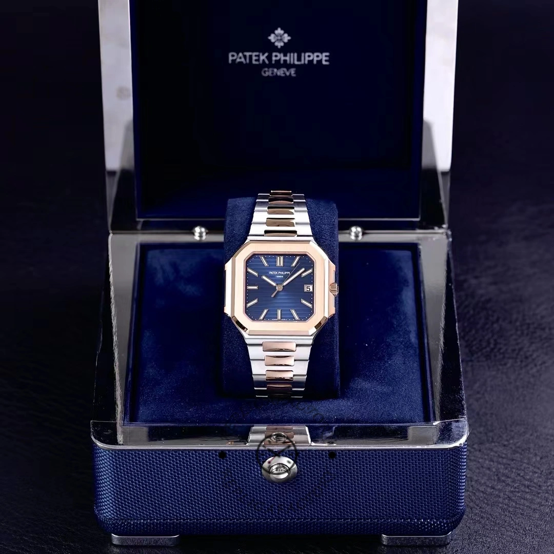 Patek Philippe Cubitus 5821/1AR-001 Stainless Steel Rose Gold Blue Dial Men's Watch