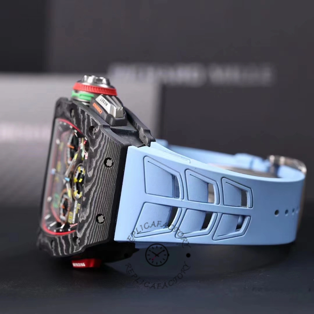 Replica Richard Mille Winding Split-Seconds Chronograph Carbon TPT RM 65-01 50mm - Image 9