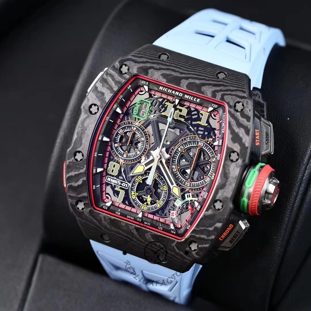 Replica Richard Mille Winding Split-Seconds Chronograph Carbon TPT RM 65-01 50mm - Image 4