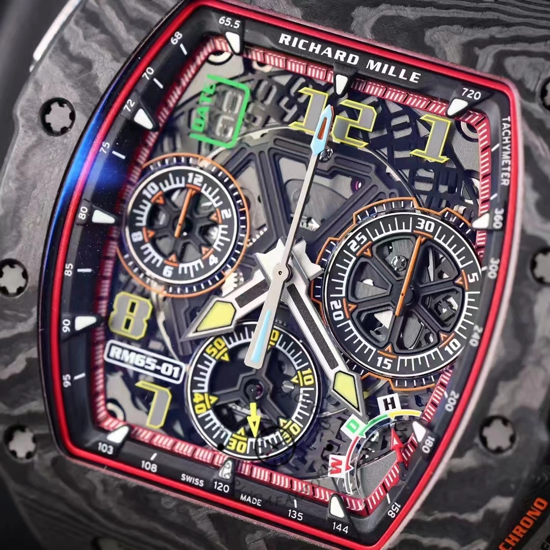 Replica Richard Mille Winding Split-Seconds Chronograph Carbon TPT RM 65-01 50mm - Image 5