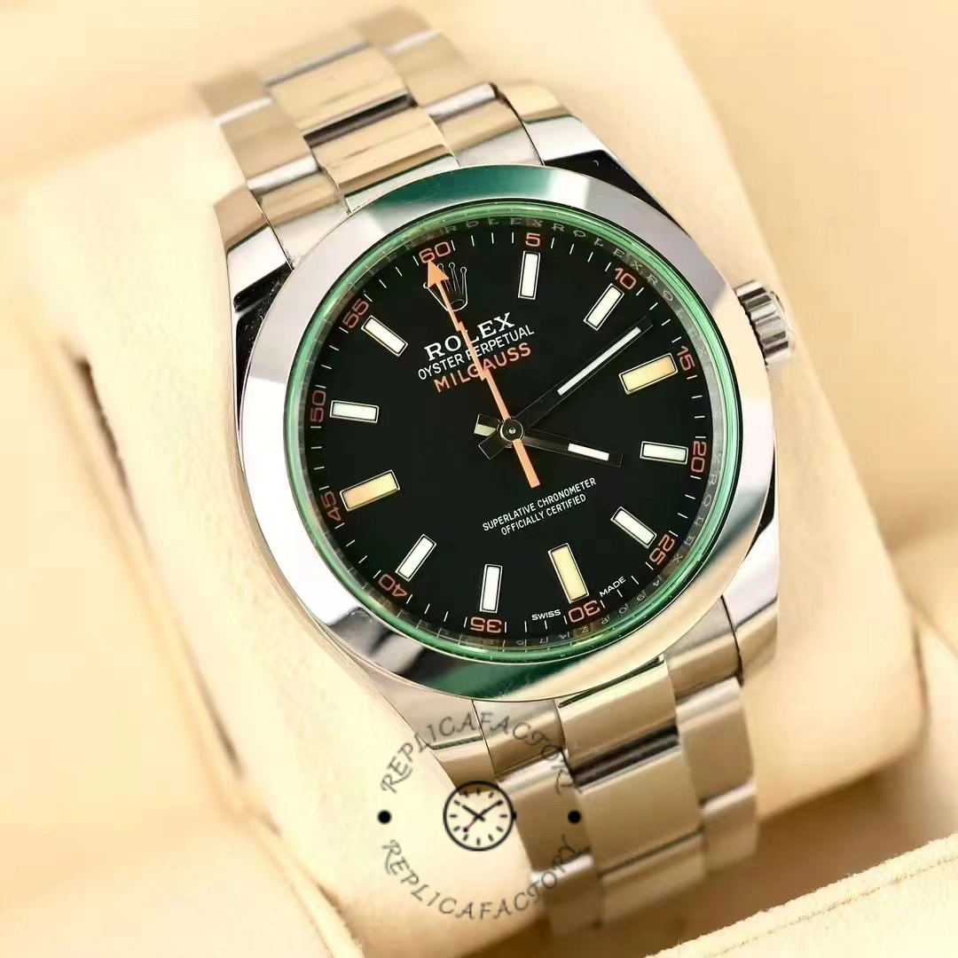 Rolex Milgauss 116400GV Stainless Steel Black Dial 40MM Mens Replica Watch