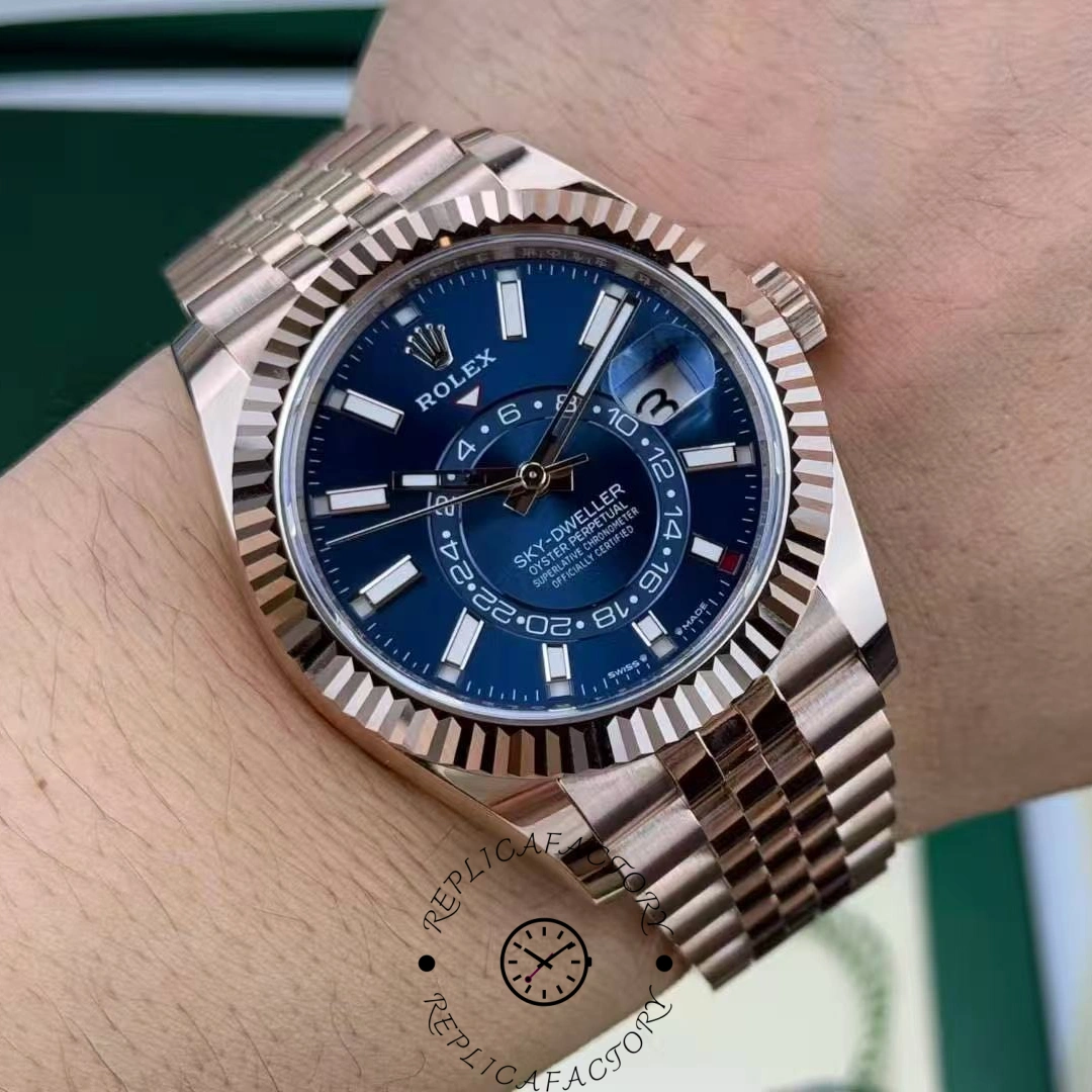 Replica Rolex Sky-Dweller 336935 Wearing picture