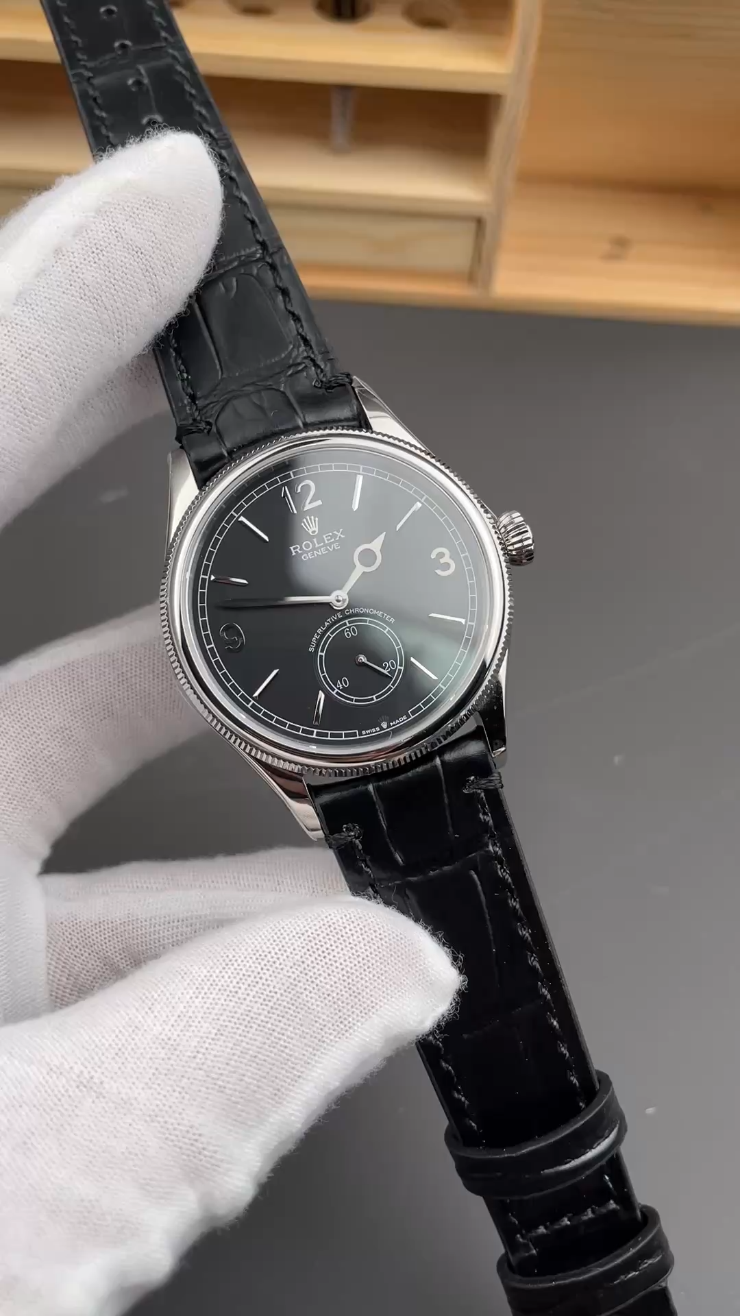 Rolex 1908 Black Dial 52509 0002 39 mm Replica Watch